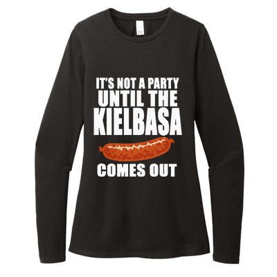 ITS NOT A PARTY UNTIL THE KIELBASA COMES OUT Funny Polish Womens CVC Long Sleeve Shirt