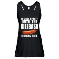 ITS NOT A PARTY UNTIL THE KIELBASA COMES OUT Funny Polish Ladies Essential Flowy Tank