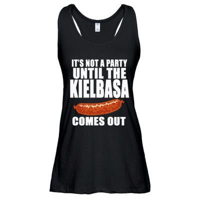 ITS NOT A PARTY UNTIL THE KIELBASA COMES OUT Funny Polish Ladies Essential Flowy Tank