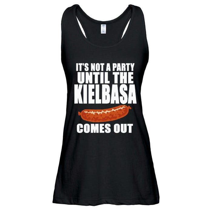 ITS NOT A PARTY UNTIL THE KIELBASA COMES OUT Funny Polish Ladies Essential Flowy Tank