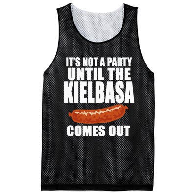 ITS NOT A PARTY UNTIL THE KIELBASA COMES OUT Funny Polish Mesh Reversible Basketball Jersey Tank