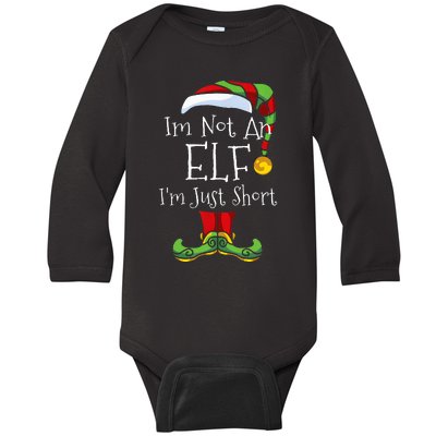 Im Not An Elf Family Christmas Pjs Matching Baby Long Sleeve Bodysuit