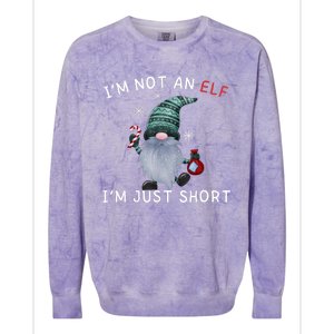 Im Not An Elf Im Just Short Funny Christmas Matching Family Colorblast Crewneck Sweatshirt