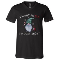 Im Not An Elf Im Just Short Funny Christmas Matching Family V-Neck T-Shirt