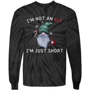 Im Not An Elf Im Just Short Funny Christmas Matching Family Tie-Dye Long Sleeve Shirt