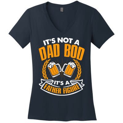 It's Not A Dad Bod It's A Father Figure Drinking Beer Women's V-Neck T-Shirt