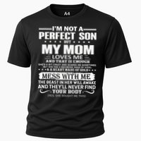 I'm Not A Perfect Son But My Crazy Mom Loves Me Mother's Day Cooling Performance Crew T-Shirt