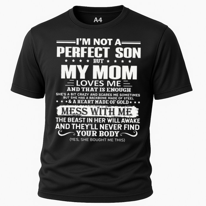 I'm Not A Perfect Son But My Crazy Mom Loves Me Mother's Day Cooling Performance Crew T-Shirt