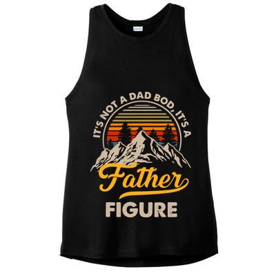 It's Not A Dad Bod It's A Father Figure Sunset Retro Vintage Ladies PosiCharge Tri-Blend Wicking Tank