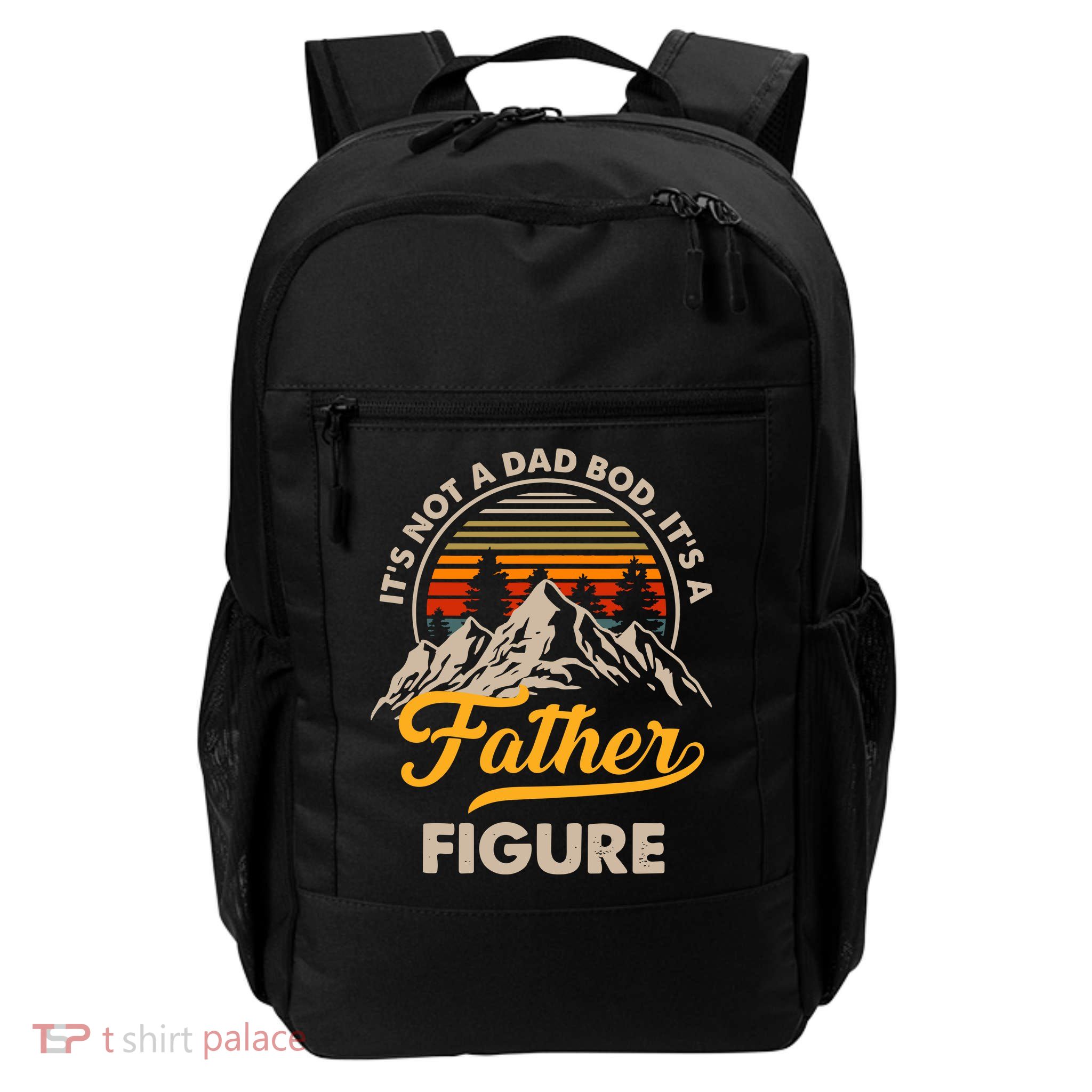 It's Not A Dad Bod It's A Father Figure Sunset Retro Vintage Backpack