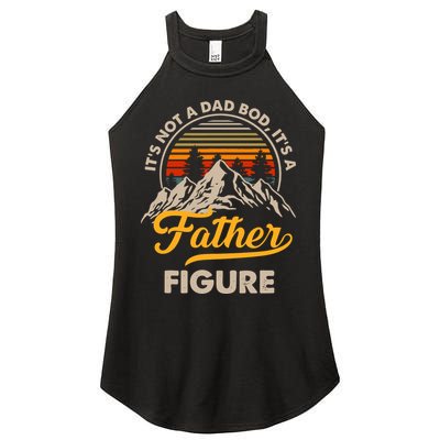 It's Not A Dad Bod It's A Father Figure Sunset Retro Vintage Women's Perfect Tri Rocker Tank