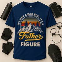 It's Not A Dad Bod It's A Father Figure Sunset Retro Vintage Performance Shirt