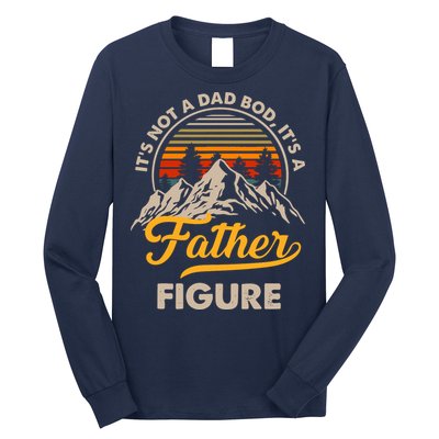 It's Not A Dad Bod It's A Father Figure Sunset Retro Vintage Long Sleeve Shirt