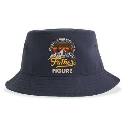 It's Not A Dad Bod It's A Father Figure Sunset Retro Vintage Sustainable Bucket Hat