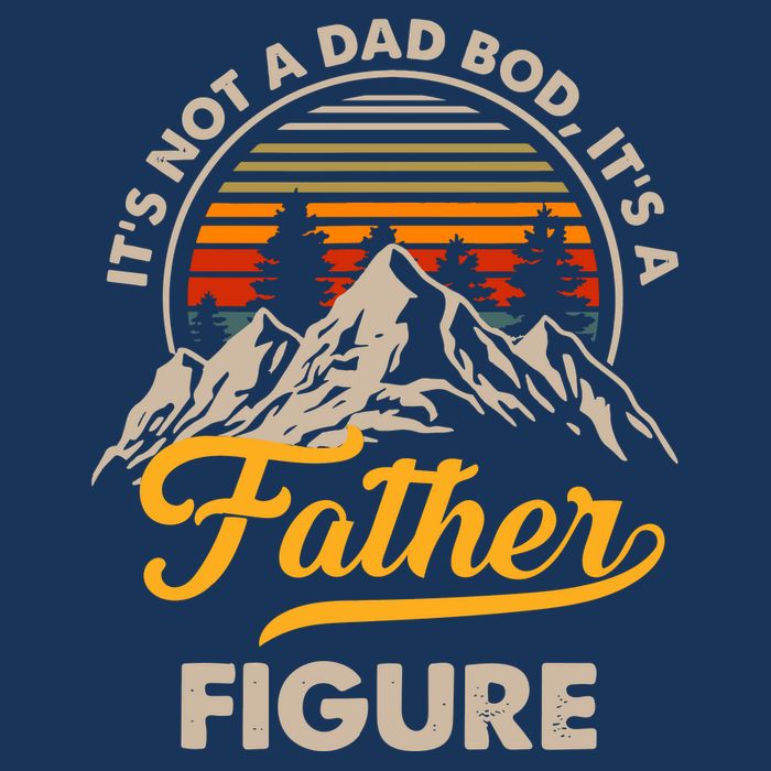 It's Not A Dad Bod It's A Father Figure Sunset Retro Vintage Button