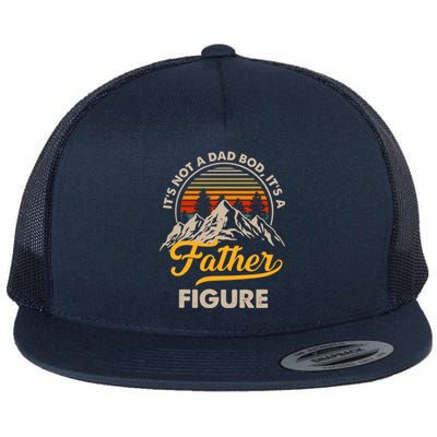 It's Not A Dad Bod It's A Father Figure Sunset Retro Vintage Flat Bill Trucker Hat