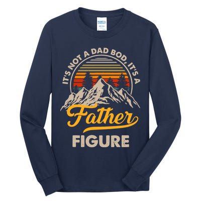 It's Not A Dad Bod It's A Father Figure Sunset Retro Vintage Tall Long Sleeve T-Shirt