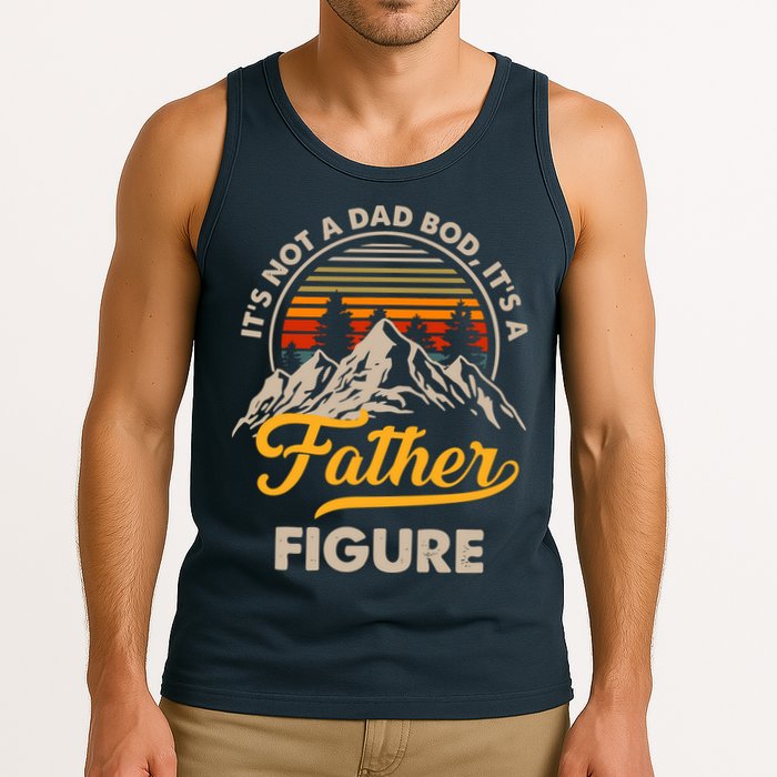 It's Not A Dad Bod It's A Father Figure Sunset Retro Vintage Tank Top