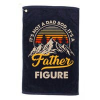 It's Not A Dad Bod It's A Father Figure Sunset Retro Vintage Golf Towel