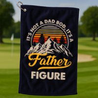 It's Not A Dad Bod It's A Father Figure Sunset Retro Vintage Golf Towel