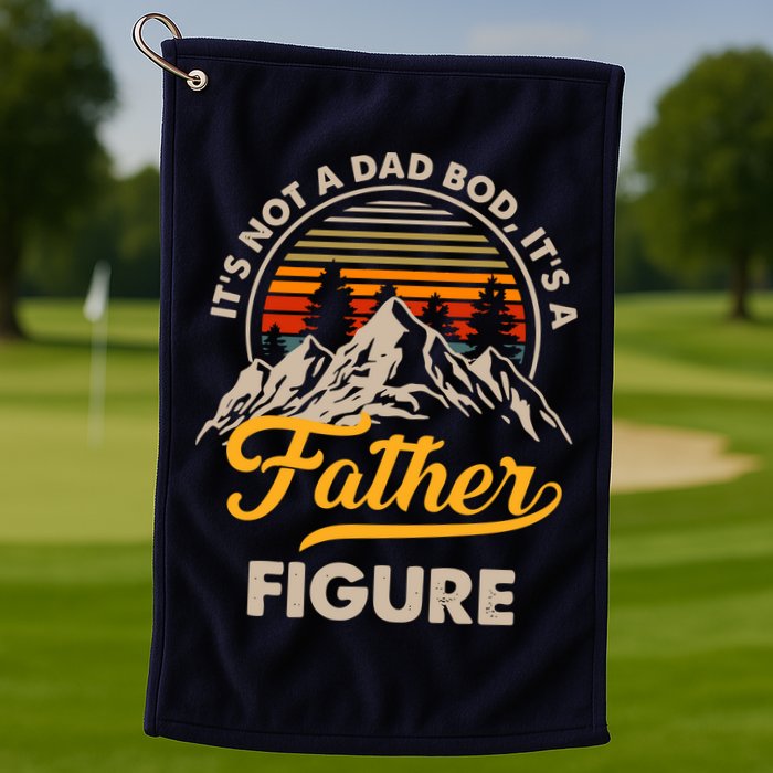 It's Not A Dad Bod It's A Father Figure Sunset Retro Vintage Golf Towel