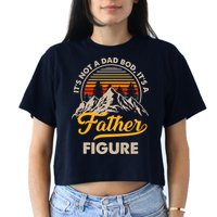 It's Not A Dad Bod It's A Father Figure Sunset Retro Vintage Crop Top