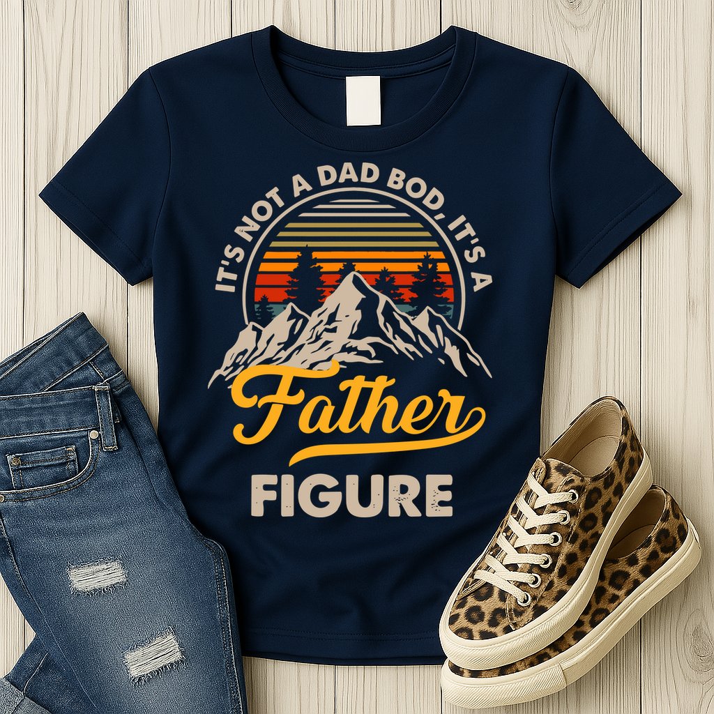 It's Not A Dad Bod It's A Father Figure Sunset Retro Vintage Womens T-Shirt