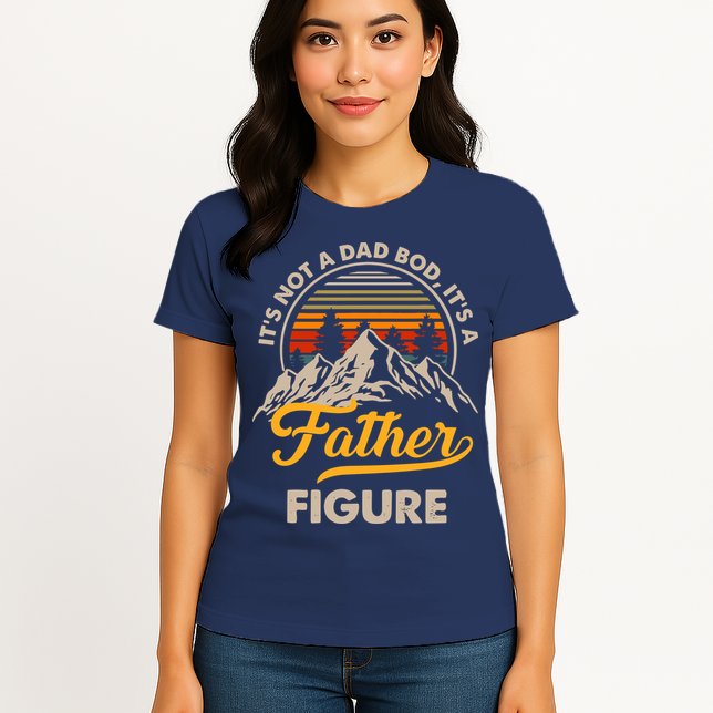 It's Not A Dad Bod It's A Father Figure Sunset Retro Vintage Womens T-Shirt