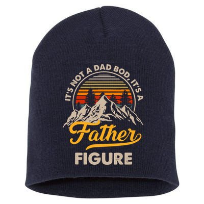 It's Not A Dad Bod It's A Father Figure Sunset Retro Vintage Short Acrylic Beanie