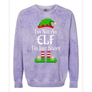 I'm Not An Elf Family Christmas Pjs Matching Colorblast Crewneck Sweatshirt