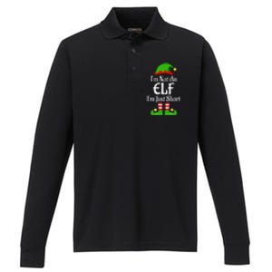 I'm Not An Elf Family Christmas Pjs Matching Performance Long Sleeve Polo