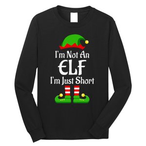 I'm Not An Elf Family Christmas Pjs Matching Long Sleeve Shirt