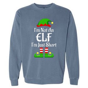 I'm Not An Elf Family Christmas Pjs Matching Garment-Dyed Sweatshirt