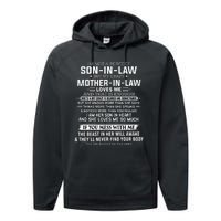 I'm Not A Perfect Soninlaw But My Crazy Motherinlaw Performance Fleece Hoodie