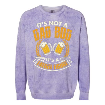 It's Not A Dad Bod It's A Father Figure Father's Day Funny Colorblast Crewneck Sweatshirt