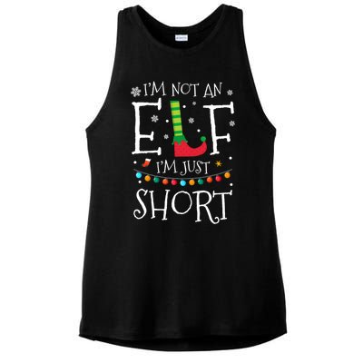 I'm Not An Elf I'm Just Short Funny Christmas Pajama Party Gift Ladies PosiCharge Tri-Blend Wicking Tank