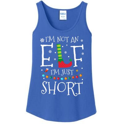 I'm Not An Elf I'm Just Short Funny Christmas Pajama Party Gift Ladies Essential Tank