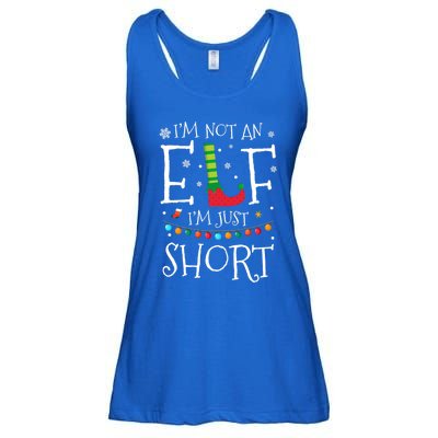 I'm Not An Elf I'm Just Short Funny Christmas Pajama Party Gift Ladies Essential Flowy Tank