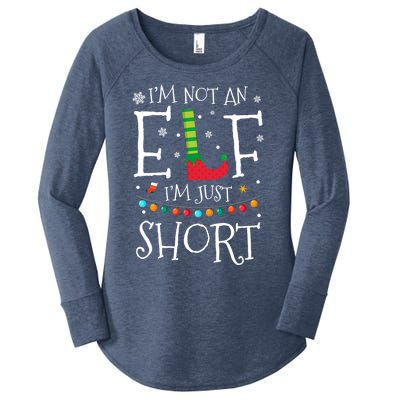 I'm Not An Elf I'm Just Short Funny Christmas Pajama Party Gift Women's Perfect Tri Tunic Long Sleeve Shirt