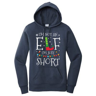 I'm Not An Elf I'm Just Short Funny Christmas Pajama Party Gift Women's Pullover Hoodie