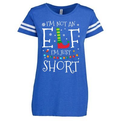 I'm Not An Elf I'm Just Short Funny Christmas Pajama Party Gift Enza Ladies Jersey Football T-Shirt