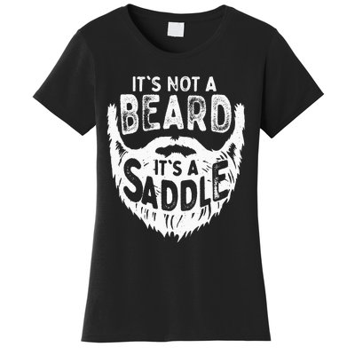 Its Not A Beard Its A Saddle Funny Bearded Moustache Men Women's T-Shirt