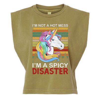 IM Not A Hot Mess IM A Spicy Disaster Garment-Dyed Women's Muscle Tee