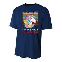 IM Not A Hot Mess IM A Spicy Disaster Youth Performance Sprint T-Shirt