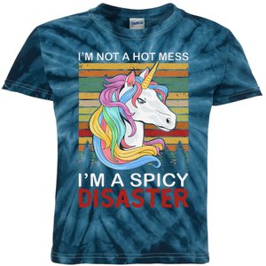 IM Not A Hot Mess IM A Spicy Disaster Kids Tie-Dye T-Shirt