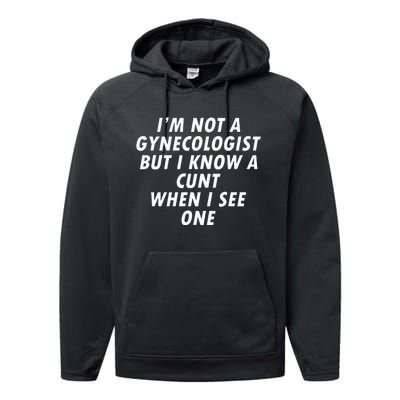 IM Not A Gynecologist Performance Fleece Hoodie