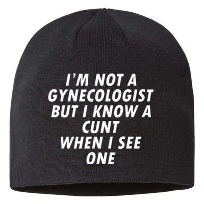 IM Not A Gynecologist Sustainable Beanie