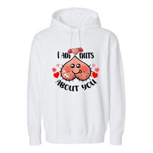 Im Nuts About You Funny Valentine Couple Funny Garment-Dyed Fleece Hoodie