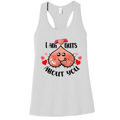 Im Nuts About You Funny Valentine Couple Funny Women's Racerback Tank