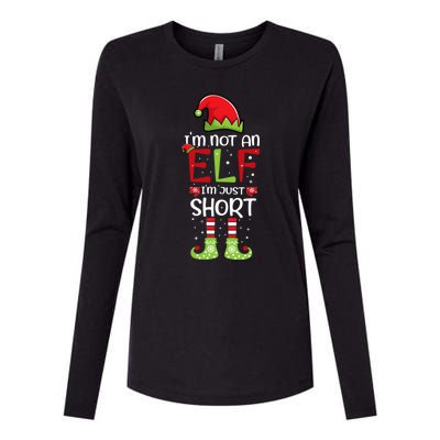 IM Not An Elf IM Just Short Family Christmas PjS Matching Womens Cotton Relaxed Long Sleeve T-Shirt